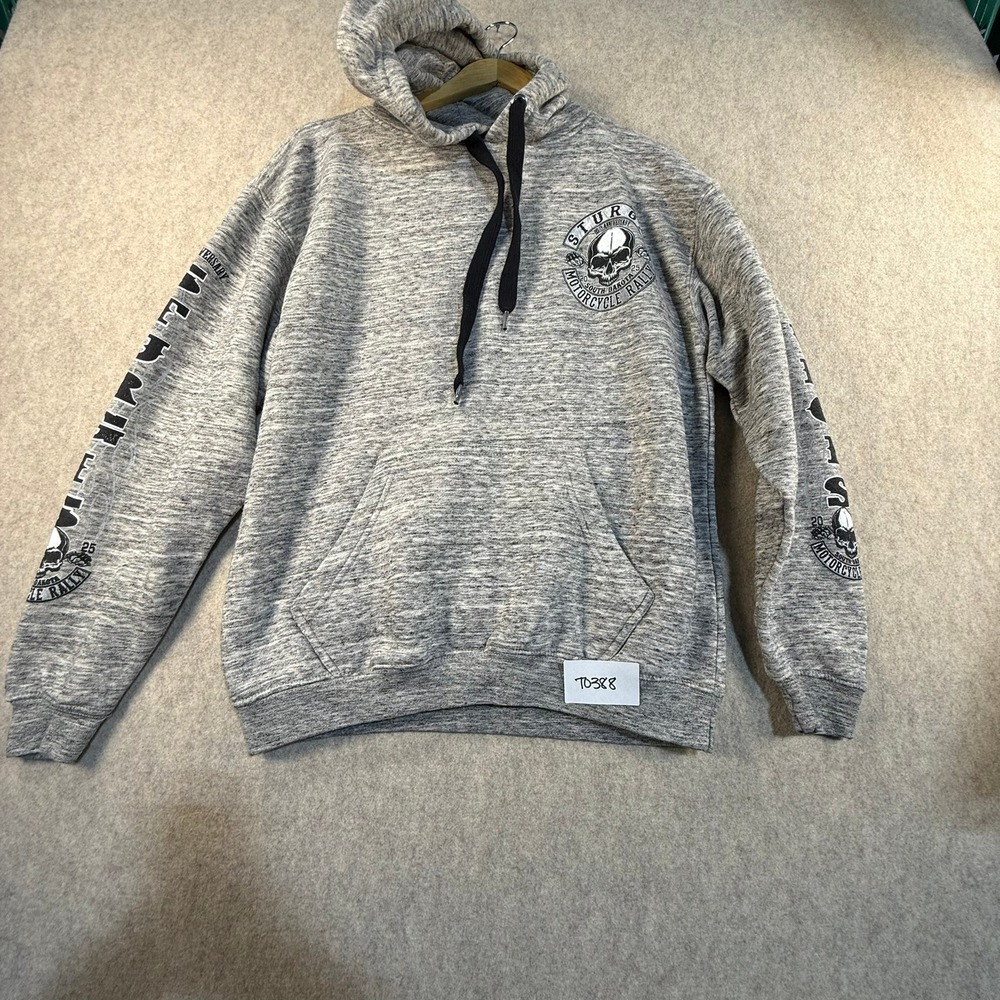 Pacific & Co Sturgis 85th Anniversary Motorcycle Rally Hoodie Gray Mens Medium